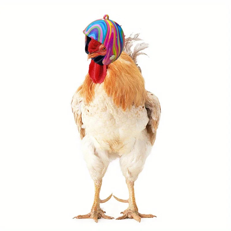 Helmet Chicken Pet Supplies Protection Chicken Hat Hamster Funny Headband Bird Toy Animal Headgear Zpaxo