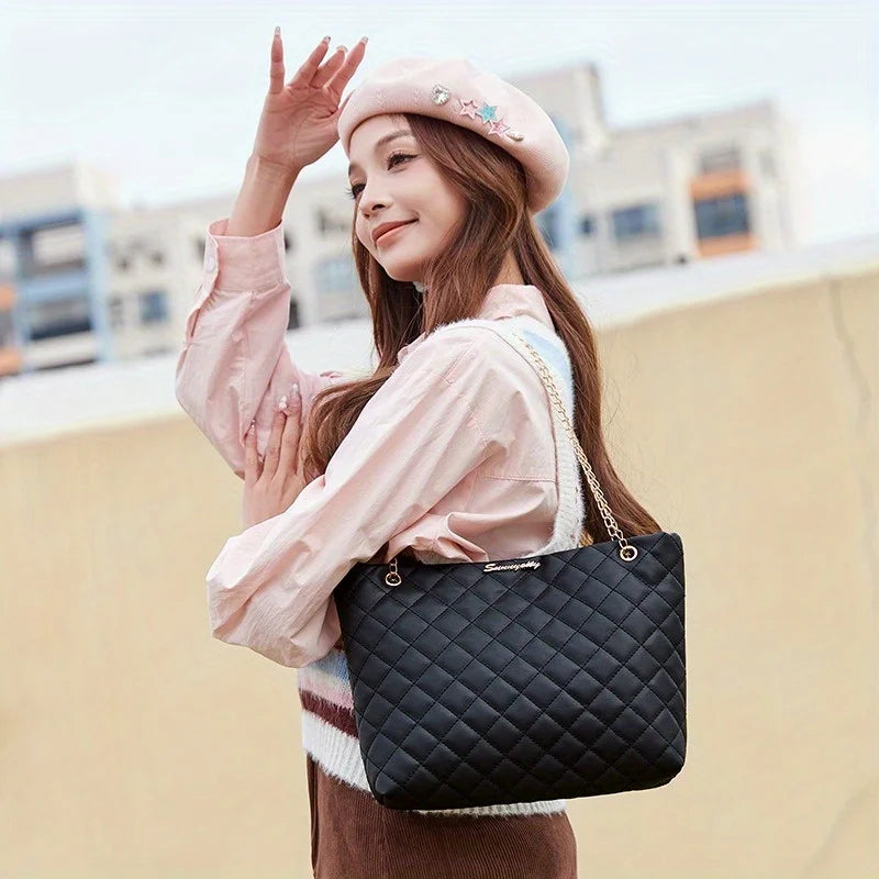 Large Capacity Bucket Bag Women's Fashionable Shoulder Casual Handbag
