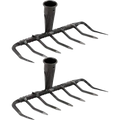 7-Tine Hardened Steel Rake Head | Heavy-Duty Garden Tilling Tool Garden Rake Head Zpaxo 2PCS