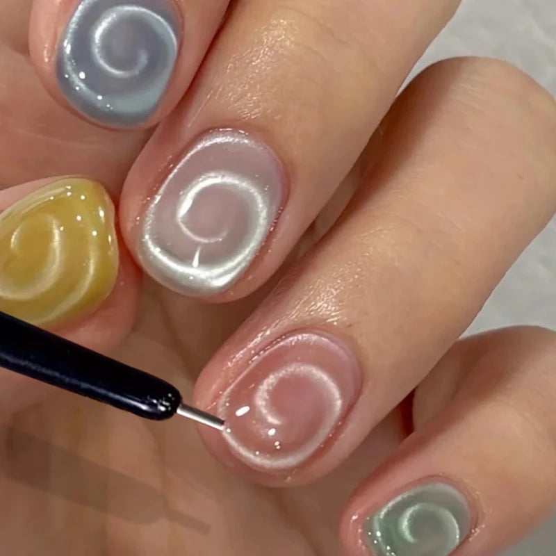 3D Lollipop Vortex Cat Eye Nail Magnetic Pen Suck Rainbow Halo Magnet