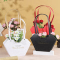 Heart-Shaped Paper Flower Gift Box with Handle | DIY Floral Floral Gift Box Zpaxo Black1pcs Other