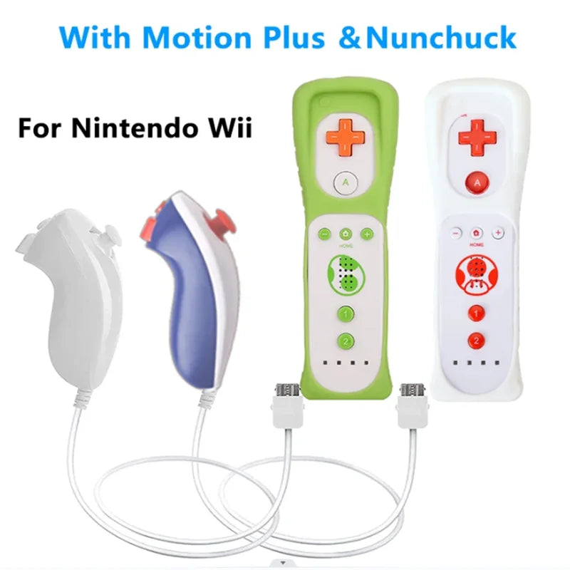 Pair Motion Remote Controller Wii Gamepad Nunchuck Nintendo Games