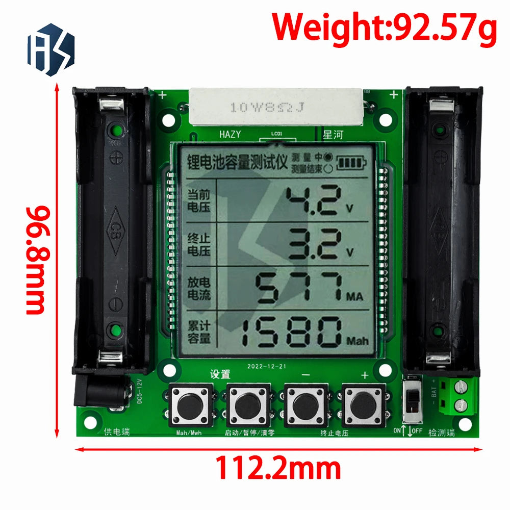 18650 Lithium Battery Capacity Tester Module High Precision XH-M239 LCD Digital Display True Capacity Module MaH/mwH Measurement Zpaxo