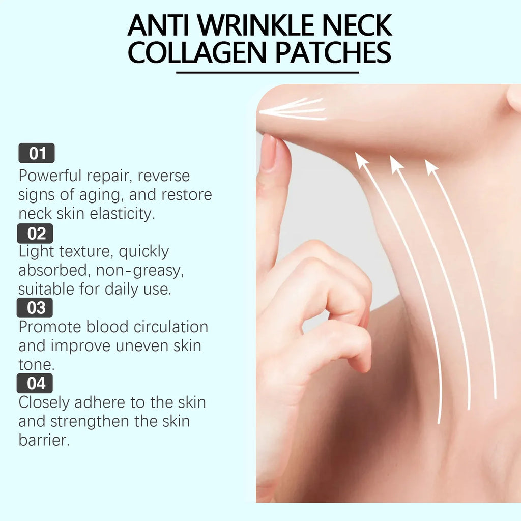 5/10Pcs Collagen Neck Patch Neck Lines Remover Masks Lifting Firming Neck Skin Elastic Moisturizing Skin Care Neck Patch Zpaxo