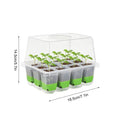 12-Cell Seedling Starter Tray with Humidity Dome | Indoor Germination Seedling Starter Tray Zpaxo Green