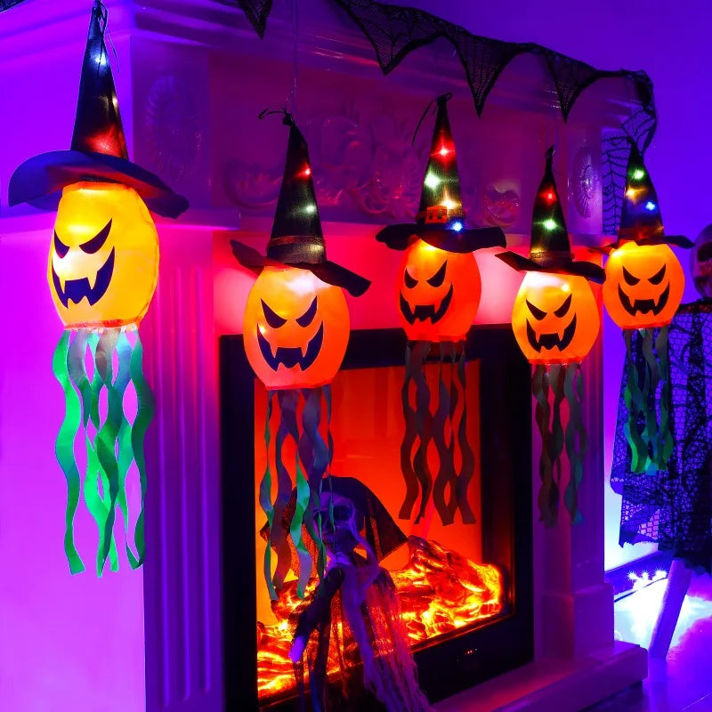 Halloween Glowing Lanterns String Lights Pumpkin Genie Gypsy Ghost