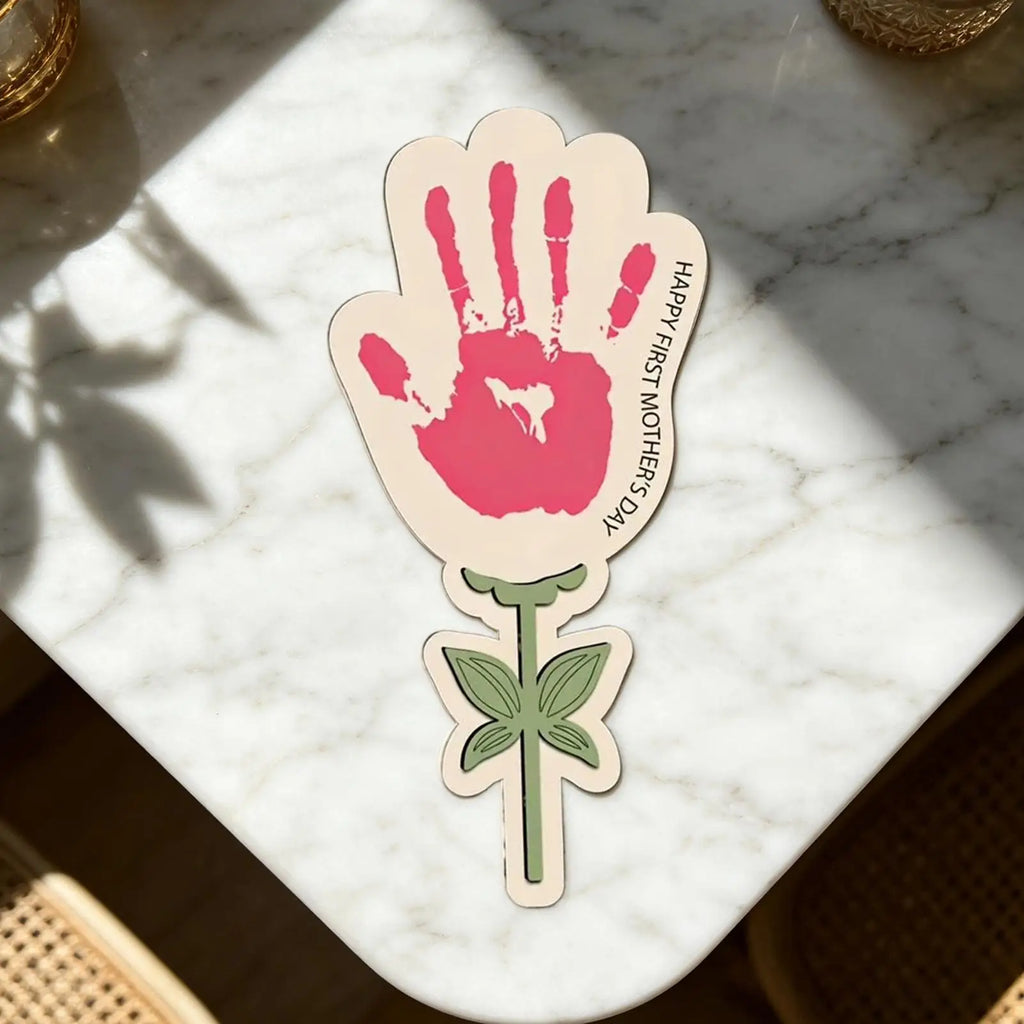 DIY Handprint Flower Craft Wooden Art Keepsake Sign Grandmother Women