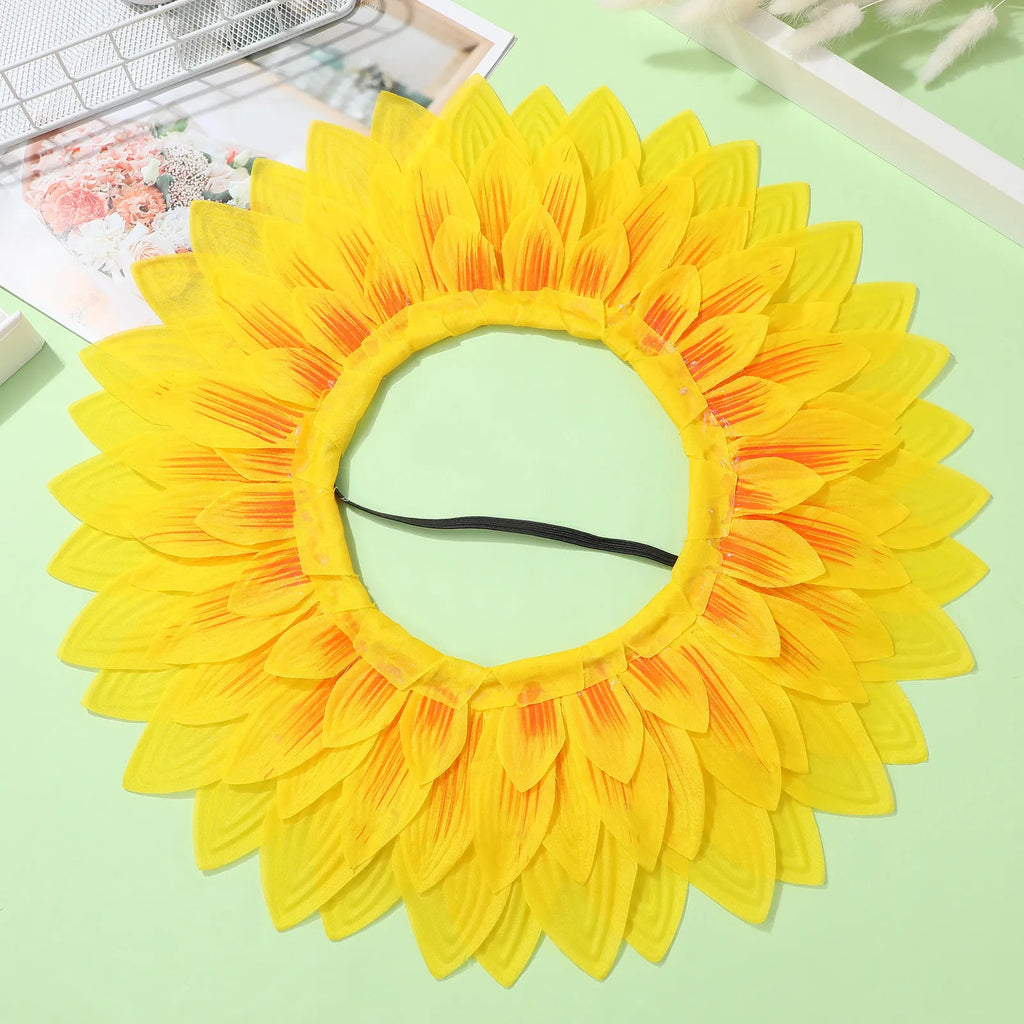 Sunflower Headgear Cover Lightweight Comfortable Performance Prop Party Supplies Games Accessory Kindergarten Decor 45Cm Sunny Zpaxo
