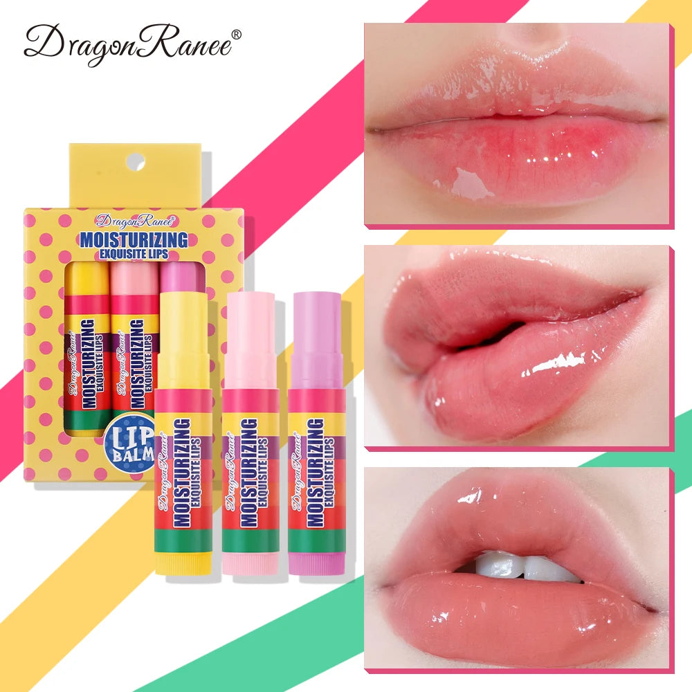 3-Piece Lipstick Set, Moisturizing, Color-Changing, Hydrating Lipstick, Deep Hydration, Color Development, Autumn and Winter Valentine's Day Gift Lipstick Set Zpaxo