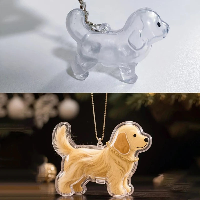 Dog Hair Storage Pendant Keychain Transparent Cat Fur Keepsake Zpaxo A24