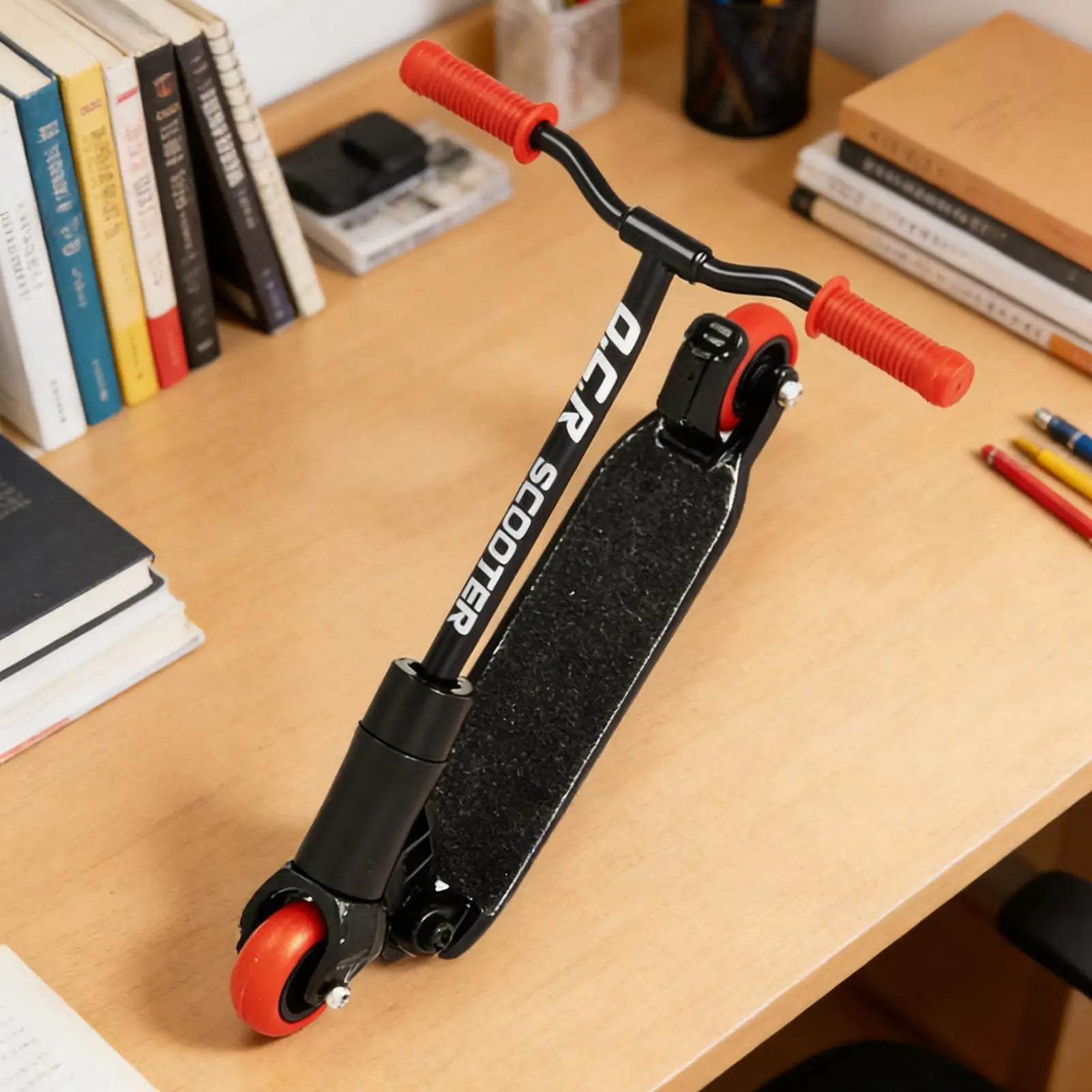 Finger Scooter Foldable Tabletop Decoration Cute Finger Scooter Toy For Kids Teens Adults Collectors Home Office Bedroom Study Zpaxo