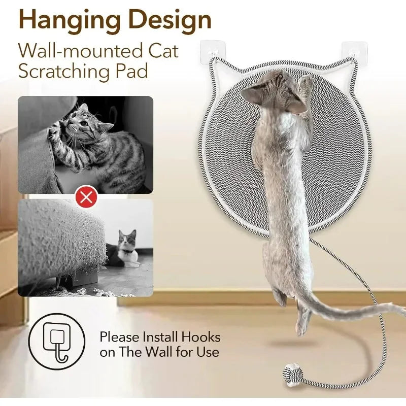 Cat Scratching Mat with Toy Ball – Soft All-Season Pet Bed