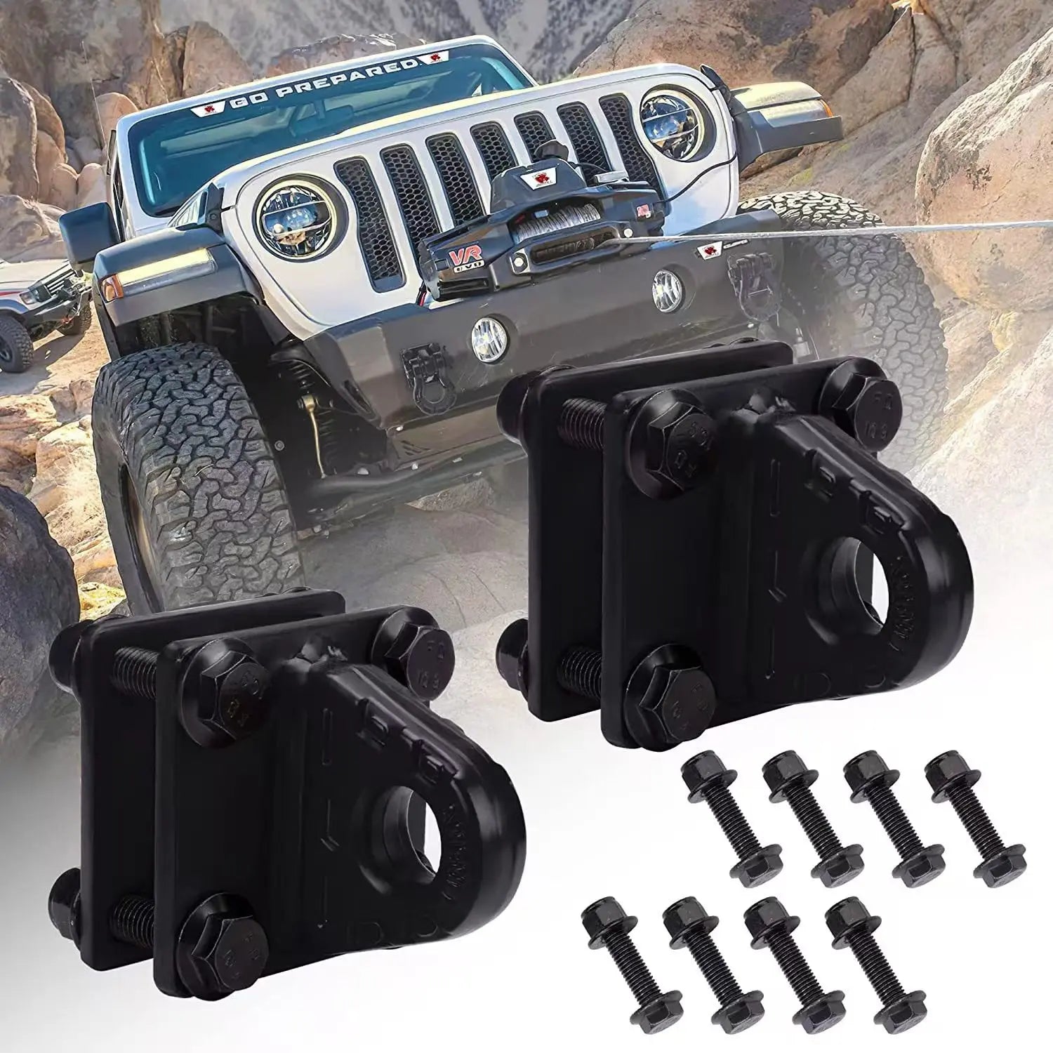 D Ring Shackle Mount Brackets 3/4" – 19T Towing, ATV UTV Truck