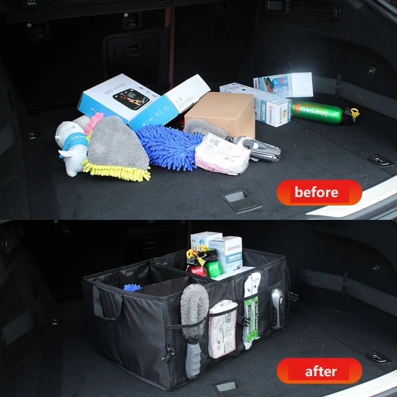 Car Backup Storage Box Folding Large Cargo Camping Multi Functional
