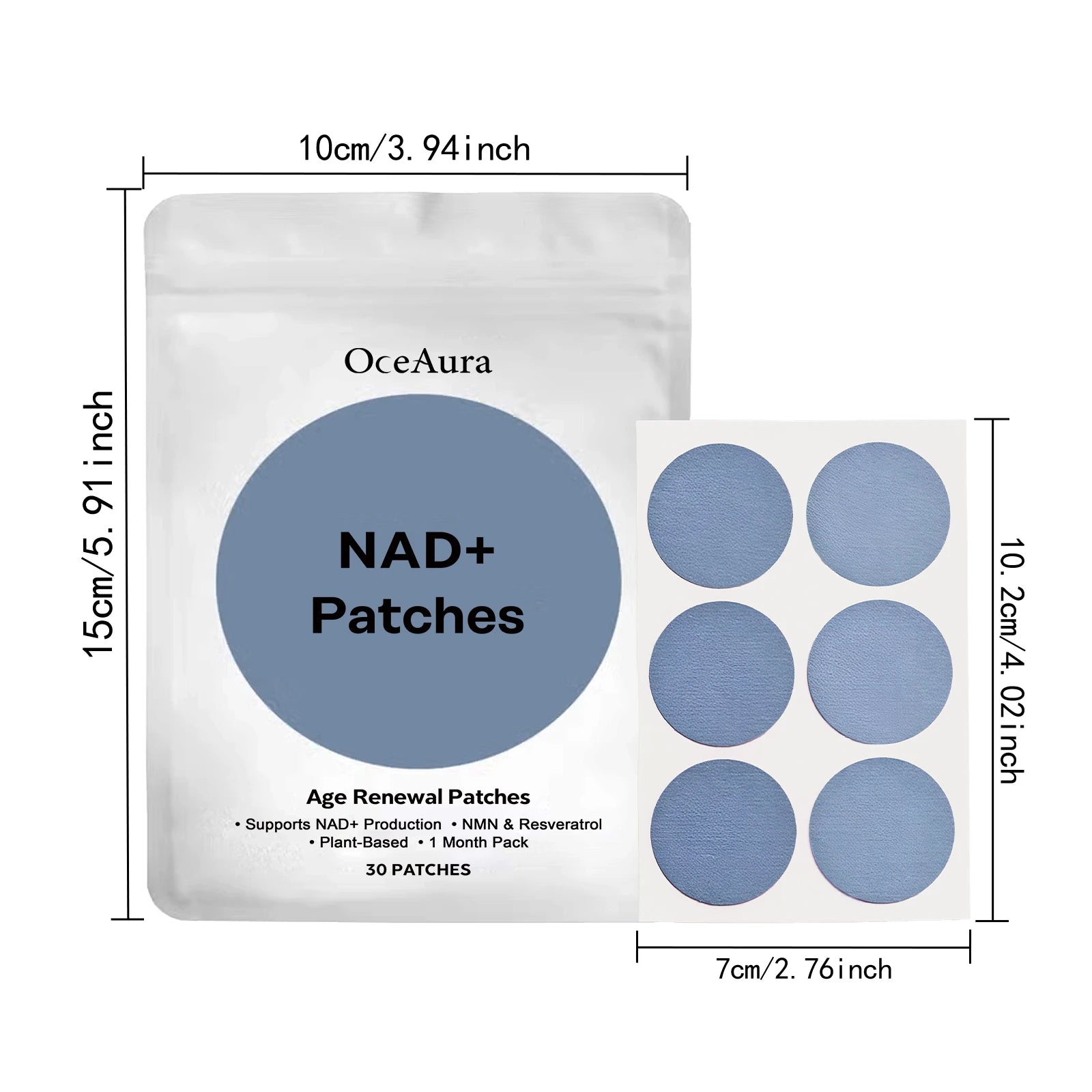 OceAura Nourishing Body Care Patches – Anti-Aging, 30 ct Body Care Patches Zpaxo