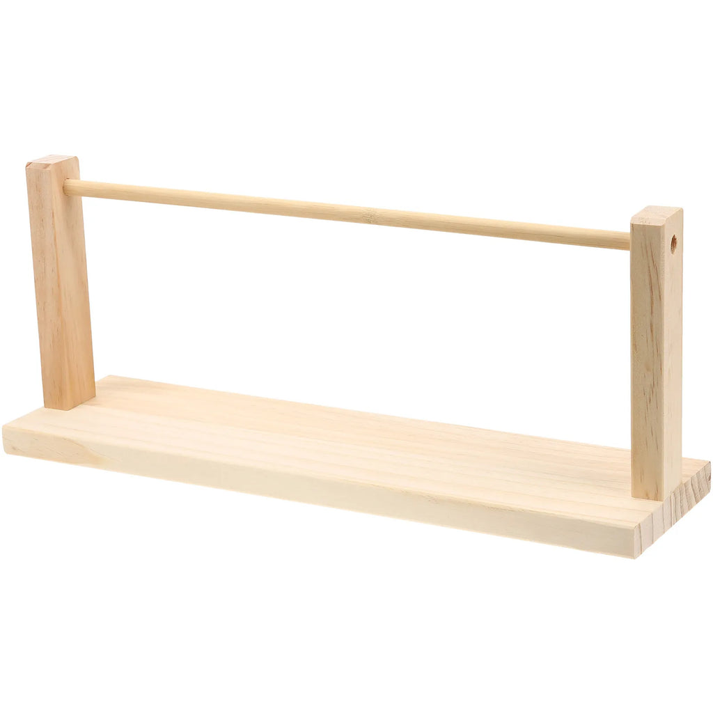 Wooden Ribbon Organizer Storage Rack for Craft Ribbons Spools Yarn DIY Projects Compact Lightweight Crack Resistant Gift Choice