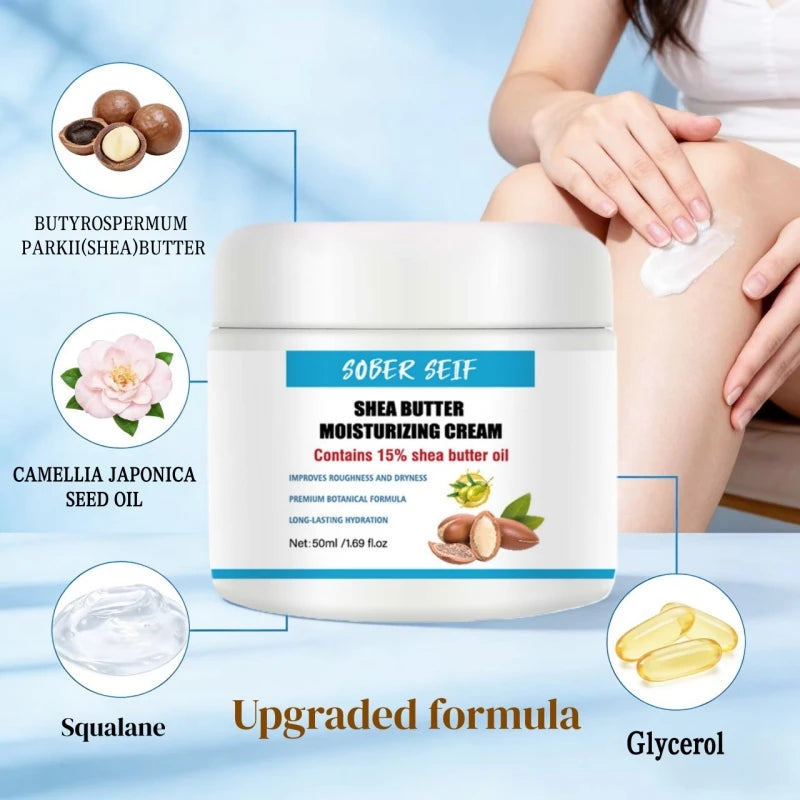 Ceramide Shea Butter Hyaluronic Acid Daily Moisturizing Cream 50ml Deep Hydration Skin Barrier Repair Anti‑Dryness Zpaxo