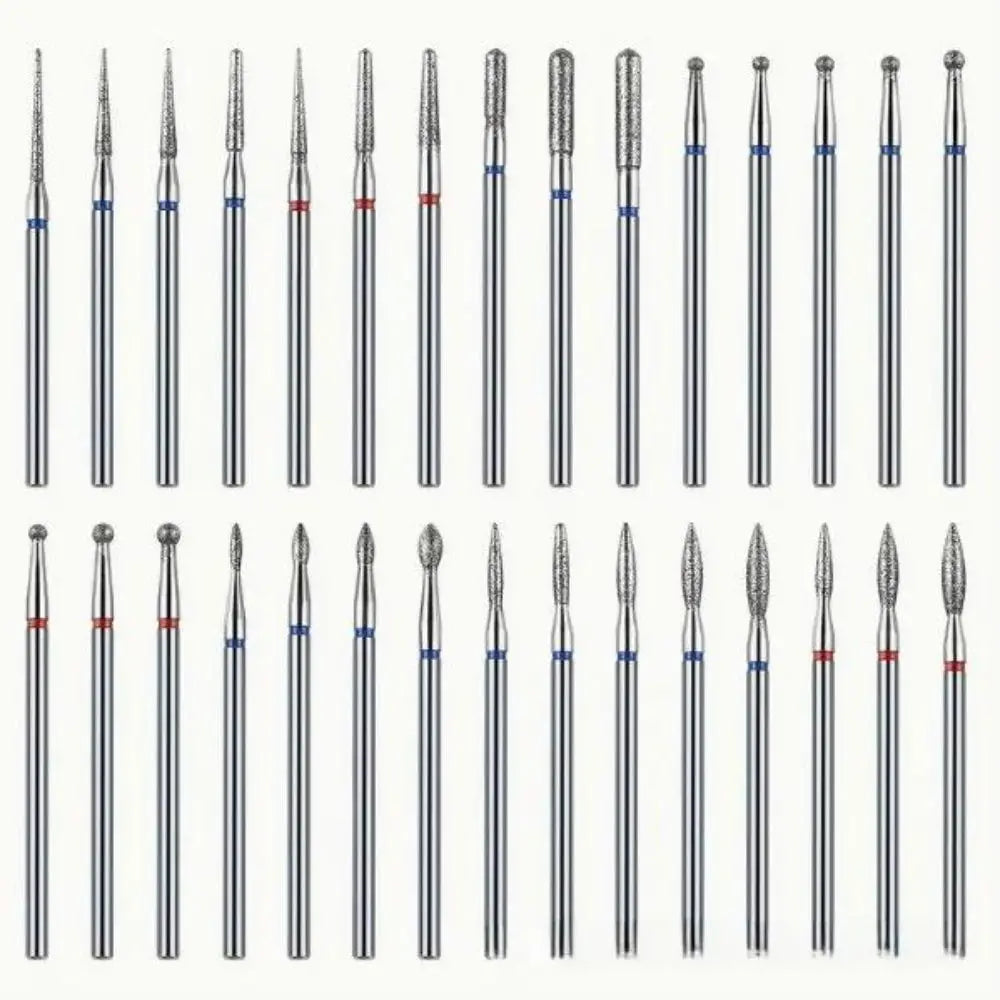 Durable Diamond Nail Drill Bits Cuticle Removal Cone Shape Buffing Zpaxo