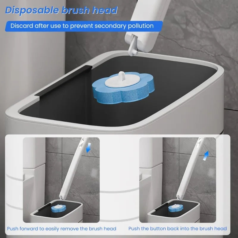 Disposable Toilet Brush Replaceable Wall-mounted Long Handle Toilet Brush Cleaning Tools WC Bathroom Toilet Set Accessories Zpaxo
