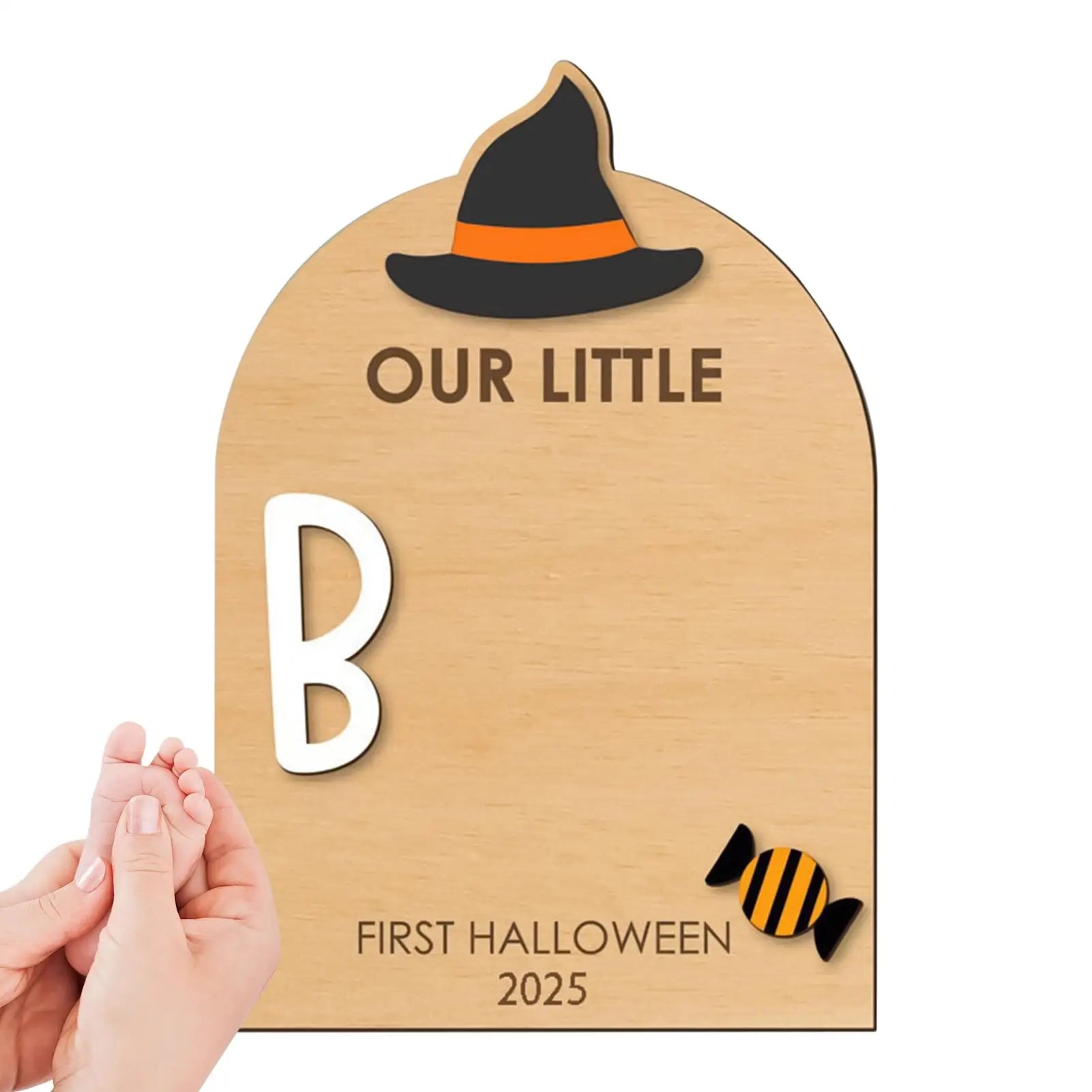 Baby Footprint Baby's First Halloween Keepsake Ornament Print Pad Zpaxo