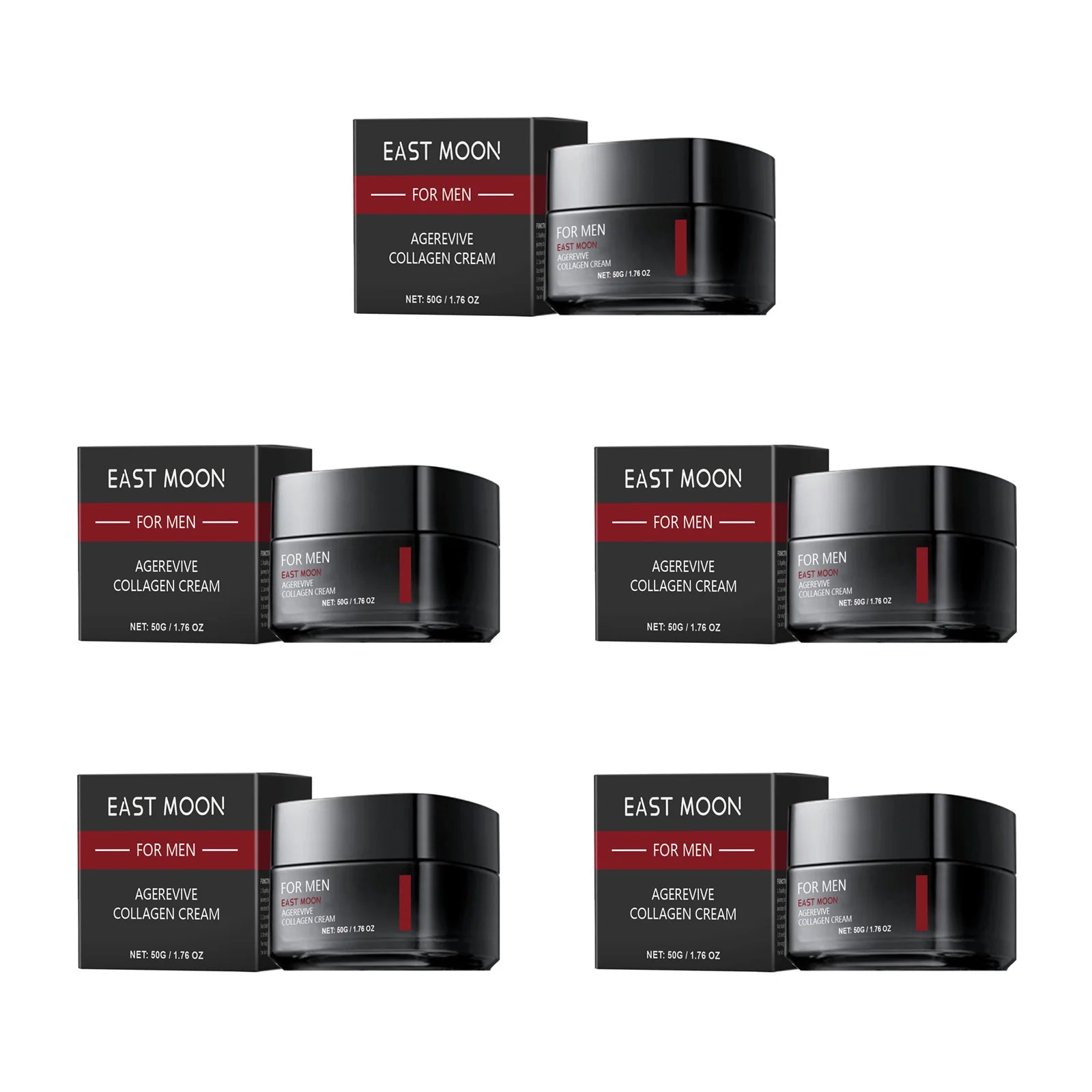 Men's Hyaluronic Acid Face Cream – Hydrating & Anti-Aging Men's Face Cream Zpaxo 5 x 50g Boxed