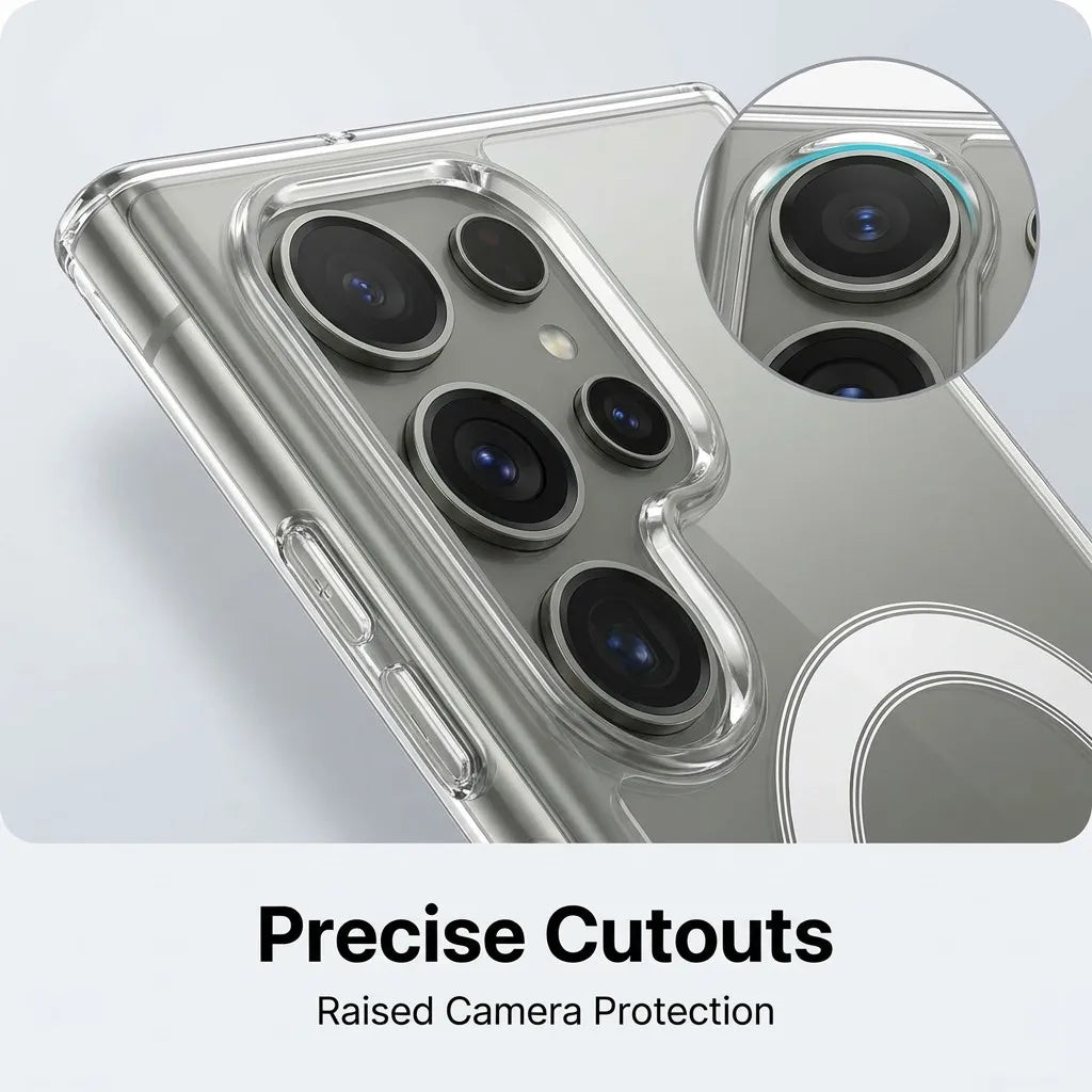 UYUXIO Magnetic Clear Case Samsung Galaxy S26 S25 Ultra S24 S23 FE
