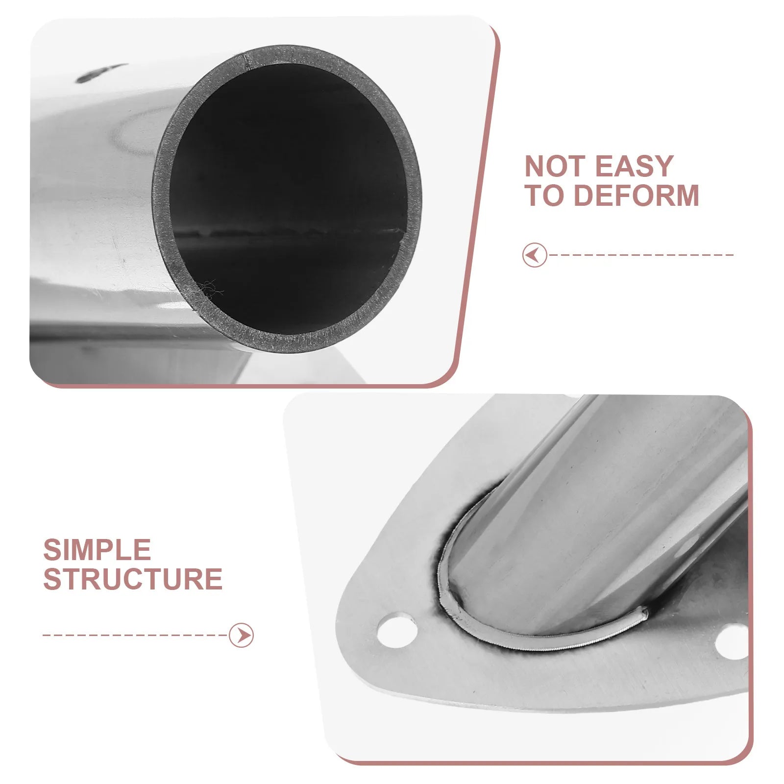 Heavy Duty Flagpole Holder Reinforced Stainless Steel Base Wall