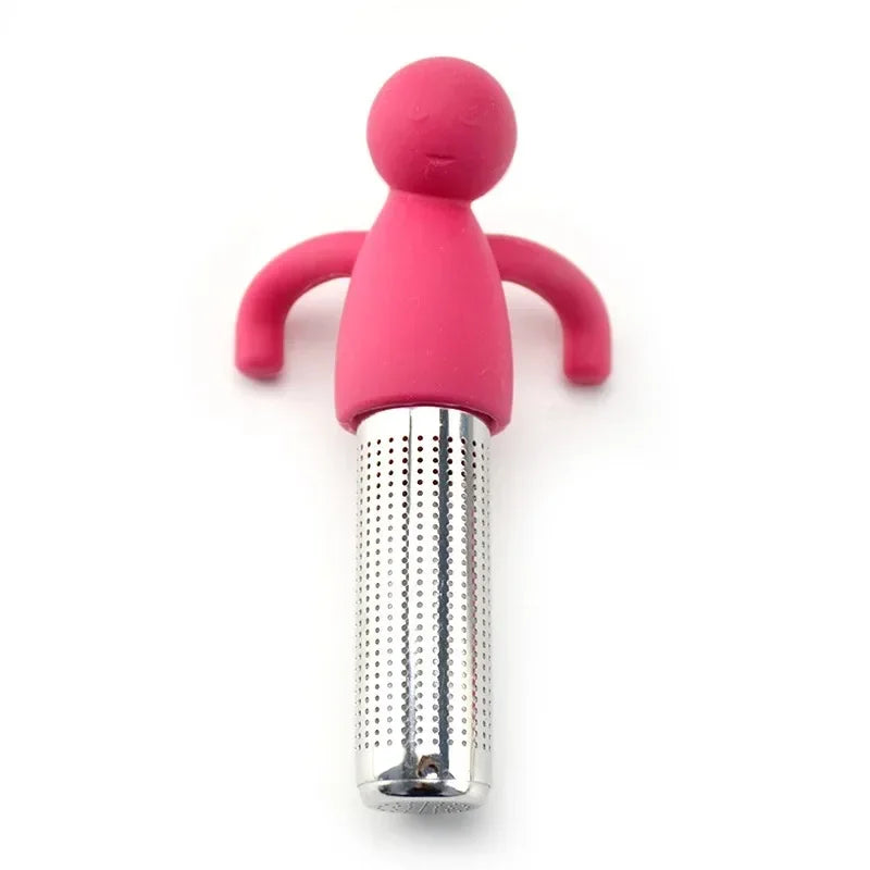 Stainless Steel Tea Infuser Kitchen Accessory Household Use Reusable Metal Makeup Brushes Massage Kitchen Dining Bar Garden Zpaxo Red