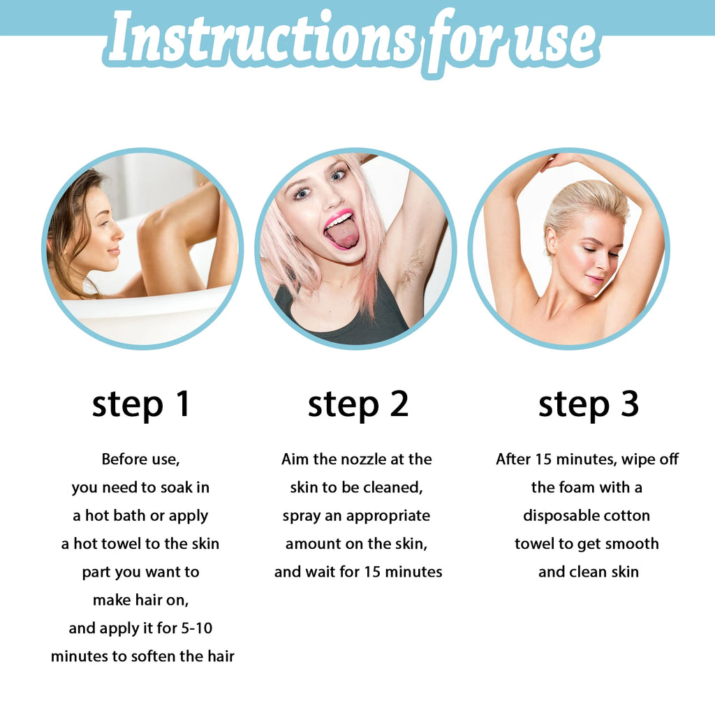 Natural Painless Hair Removal Spray – Hair Growth Inhibitor Hair Removal Spray Zpaxo