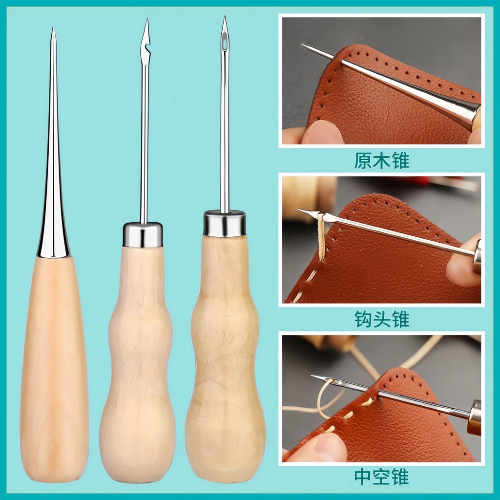Leather craft tool hand sewing set, leather carving, DIY sewing needle, canvas thread combination, 20 pcs printing punch Zpaxo