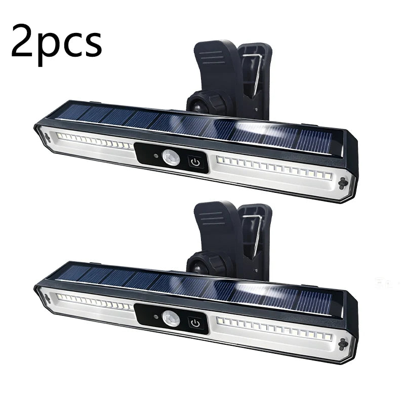 Solar Panel Clip Lamp Waterproof Outdoor Lighting Courtyard Garden Zpaxo 2pcsa