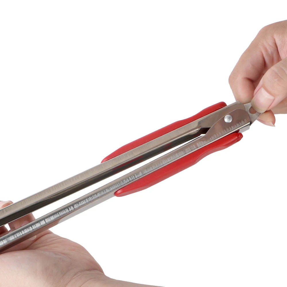 Kitchen Tools Cooking Salad Food Clip BBQ Tongs Stainless Steel Grill