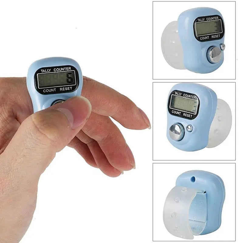 Electronic Digital LCD Finger Ring Tally Counter Mini Row Button Clicker Hand Held Counter Ring For Sewing Knitting Weave Tool Zpaxo
