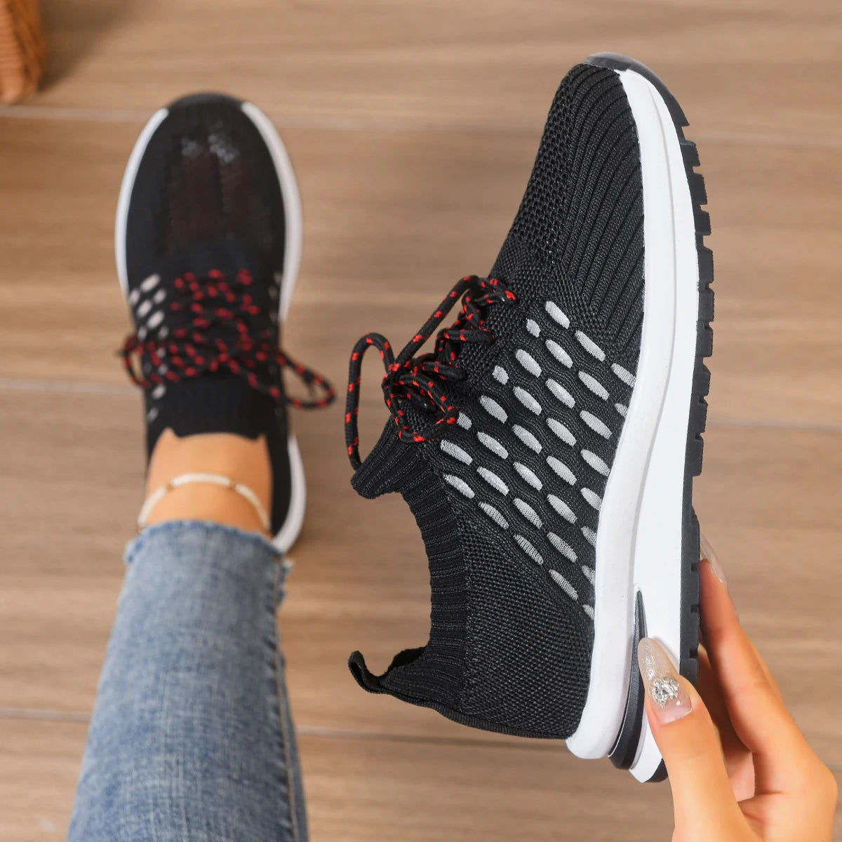 Women Sneakers 2025 New Mesh Platform Sneakers Comfortable Thick Bottom Shoes Breathable Casual Tennis Vulcanize Shoes Women Zpaxo