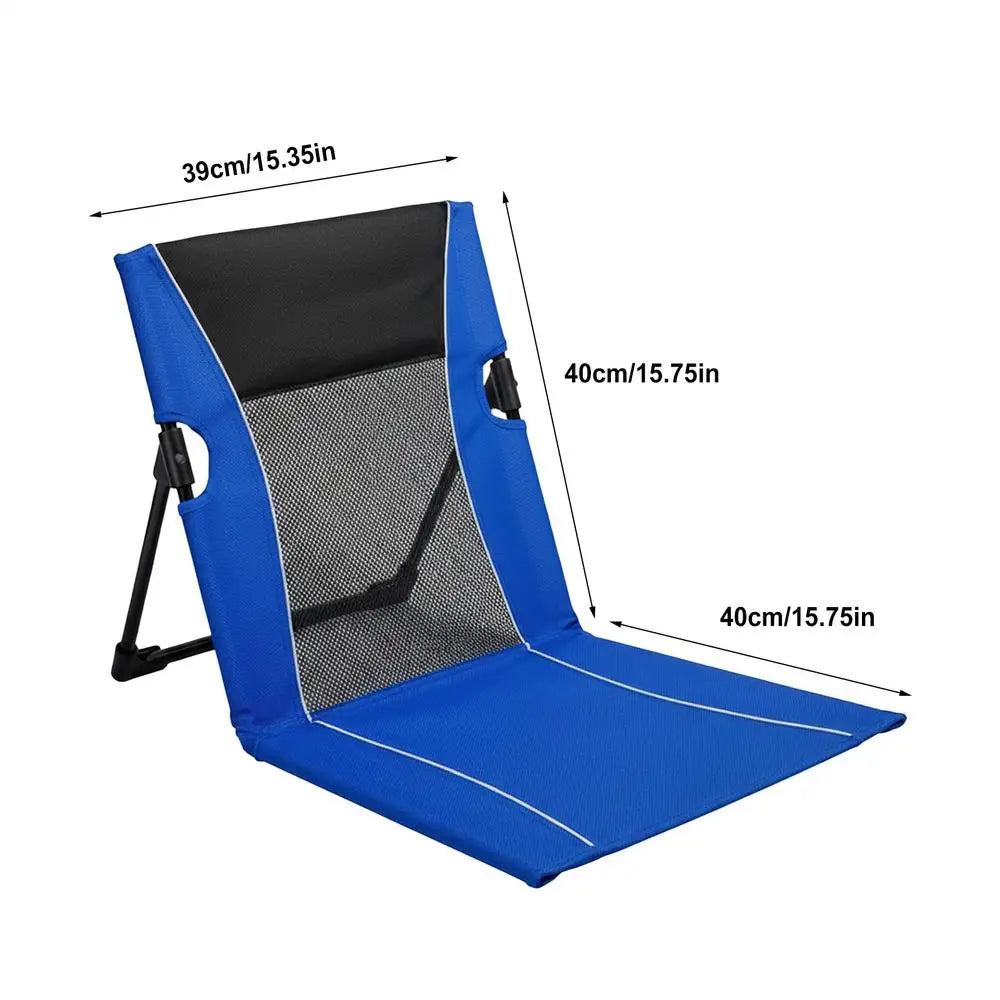 Low Beach Chair Foldable Poolside Lounge Seat Carry Bag Tanning Zpaxo B