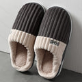 Winter Warm Fur Slippers Men Women Couples House Non Slip Soft Shoes