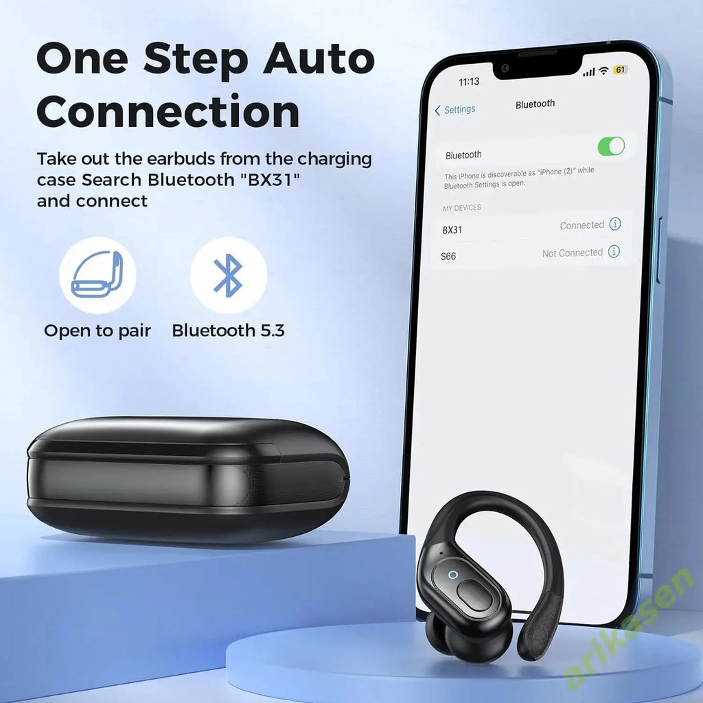 Bluetooth Headphones Wireless Earbuds 5 3 Sports 75H Playtime IPX7