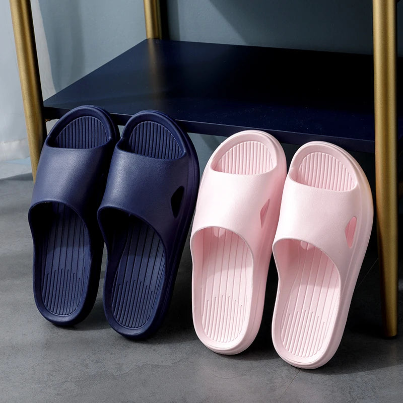 Soft Home Slippers Couple Summer Indoor Skid Proof Bathroom Sandals