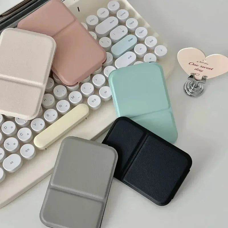 PU Leather Foldable Compact Makeup Mirror – Pocket Mirror Compact Makeup Mirror Zpaxo