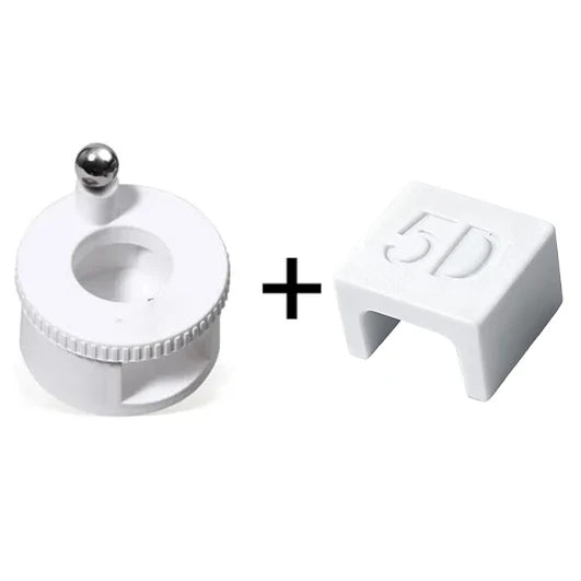 Multifunctional Rotating Cat Eye Nail Magnet Wide Light Glass Bead Zpaxo White Set--2Pc