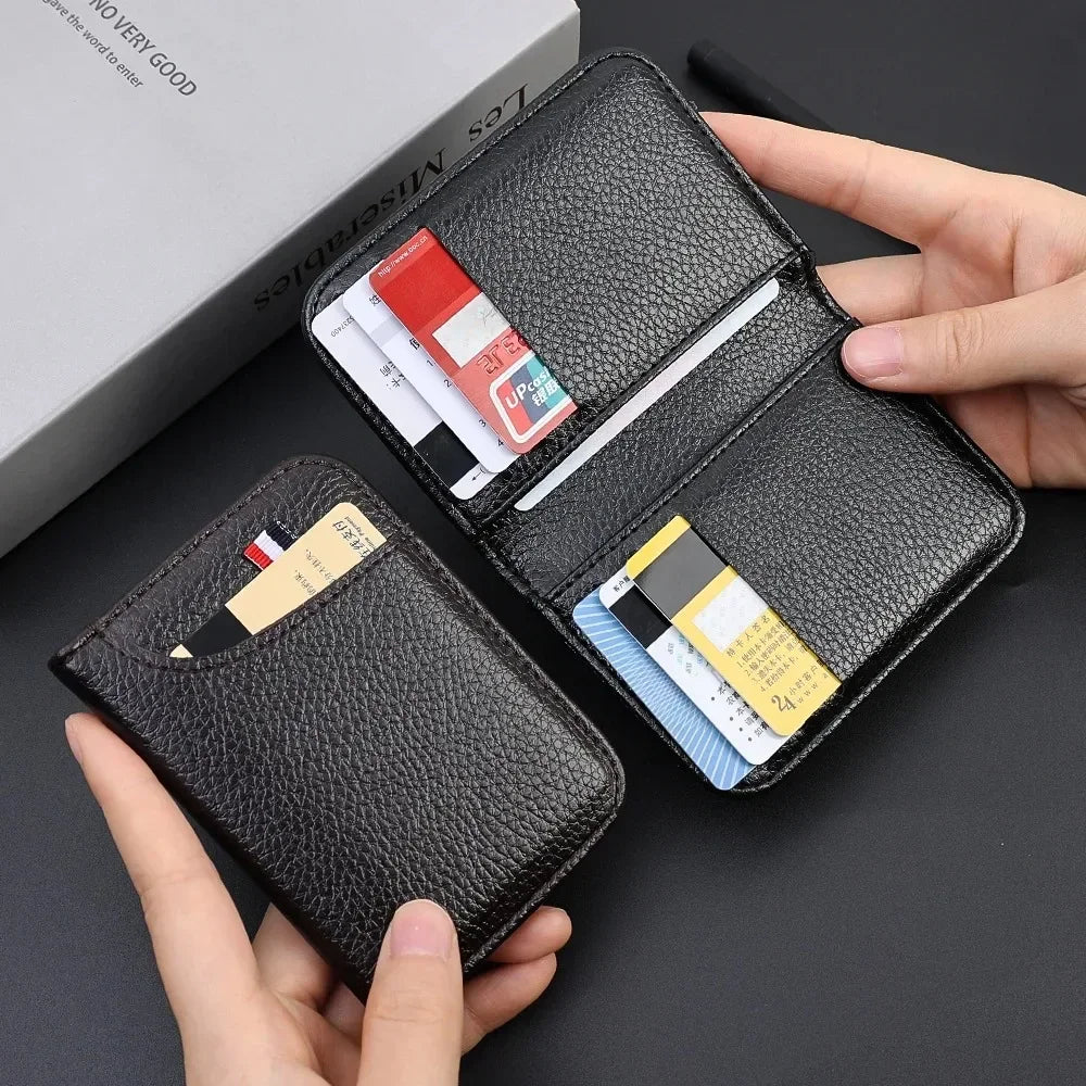 Ultra-Thin PU Leather Slim Card Holder Wallet | Unisex Mini