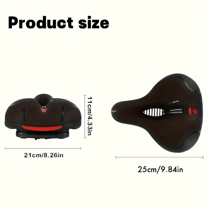 Hollow Breathable Bike Saddle Comfortable Shock-absorbing Big Butt