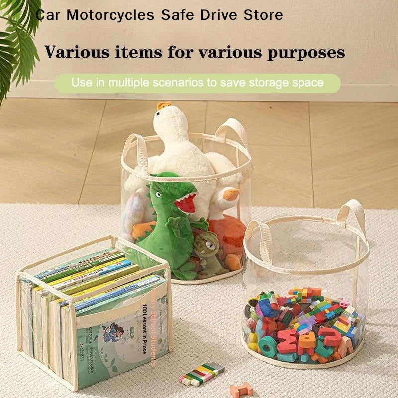 CMMultifunctional Transparent Large Toy Storage Bag Basket Children's