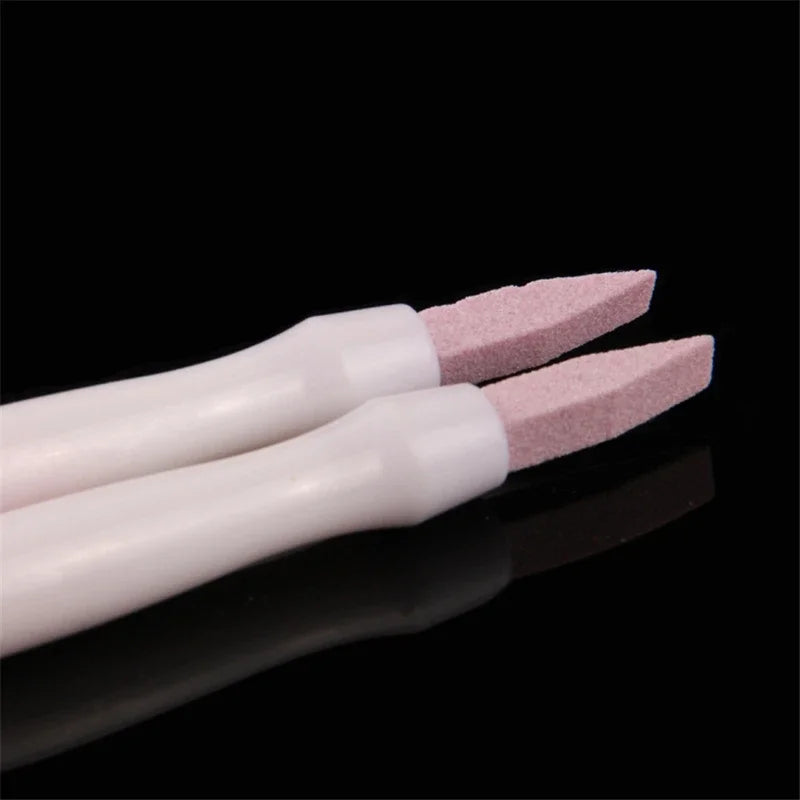 2 Ways Scrub Stone Nail Files Buffer Manicure Stick Grinding Rod Zpaxo