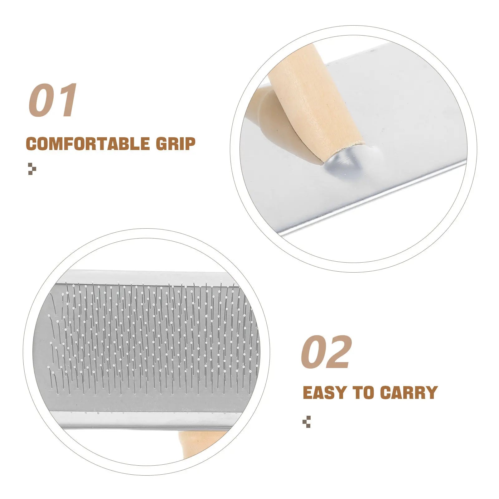 Wool Carders Wooden Hand Needle Felting Brush Ergonomic Handle Fine