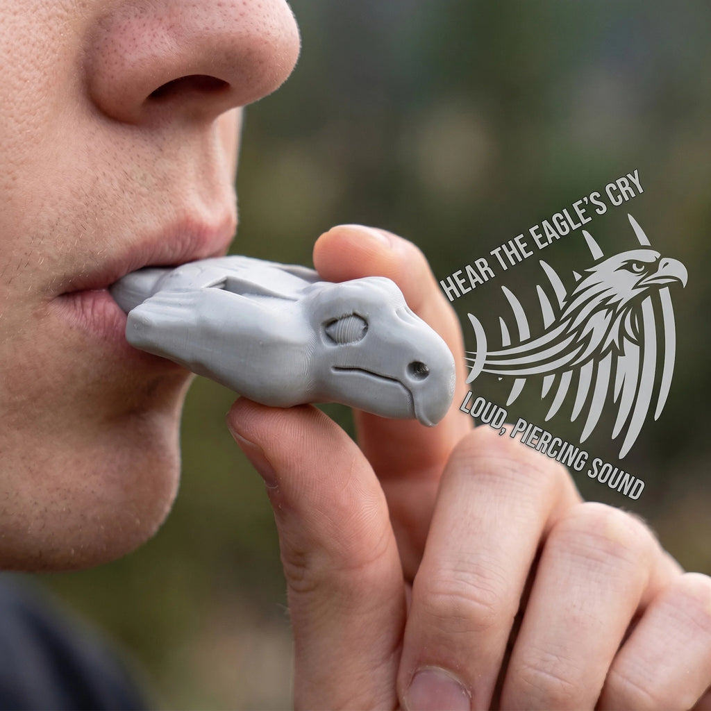 3D Printed Eagle Head Whistle Loud Emergency Survival Outdoor Camping