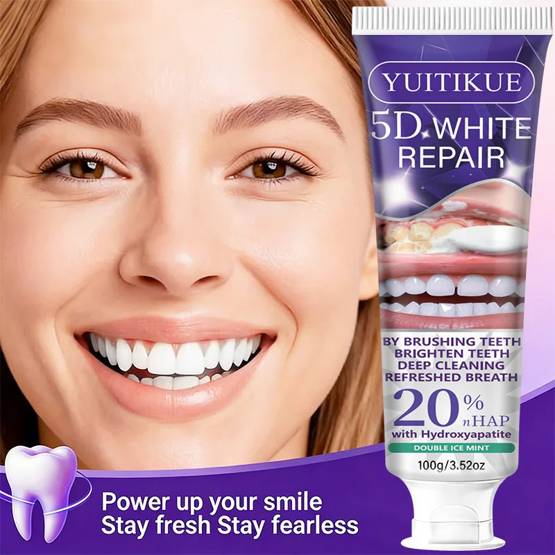 5D White Repair Toothpaste – 20% Hydroxyapatite Whitening 100g Whitening Toothpaste Zpaxo