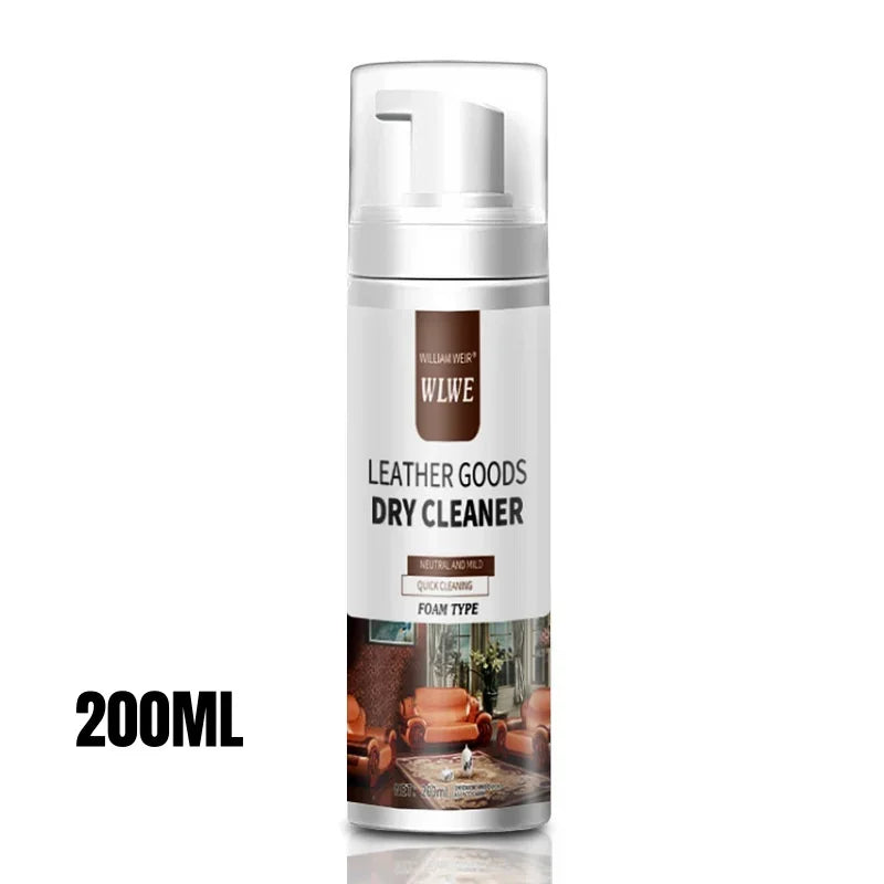 200ml Leather Cleaner, Dry Cleaning Agent, Car Seat Sofa, Leather Bag Care and Maintenance Agent, Cleaning and Cleaning Agent Zpaxo