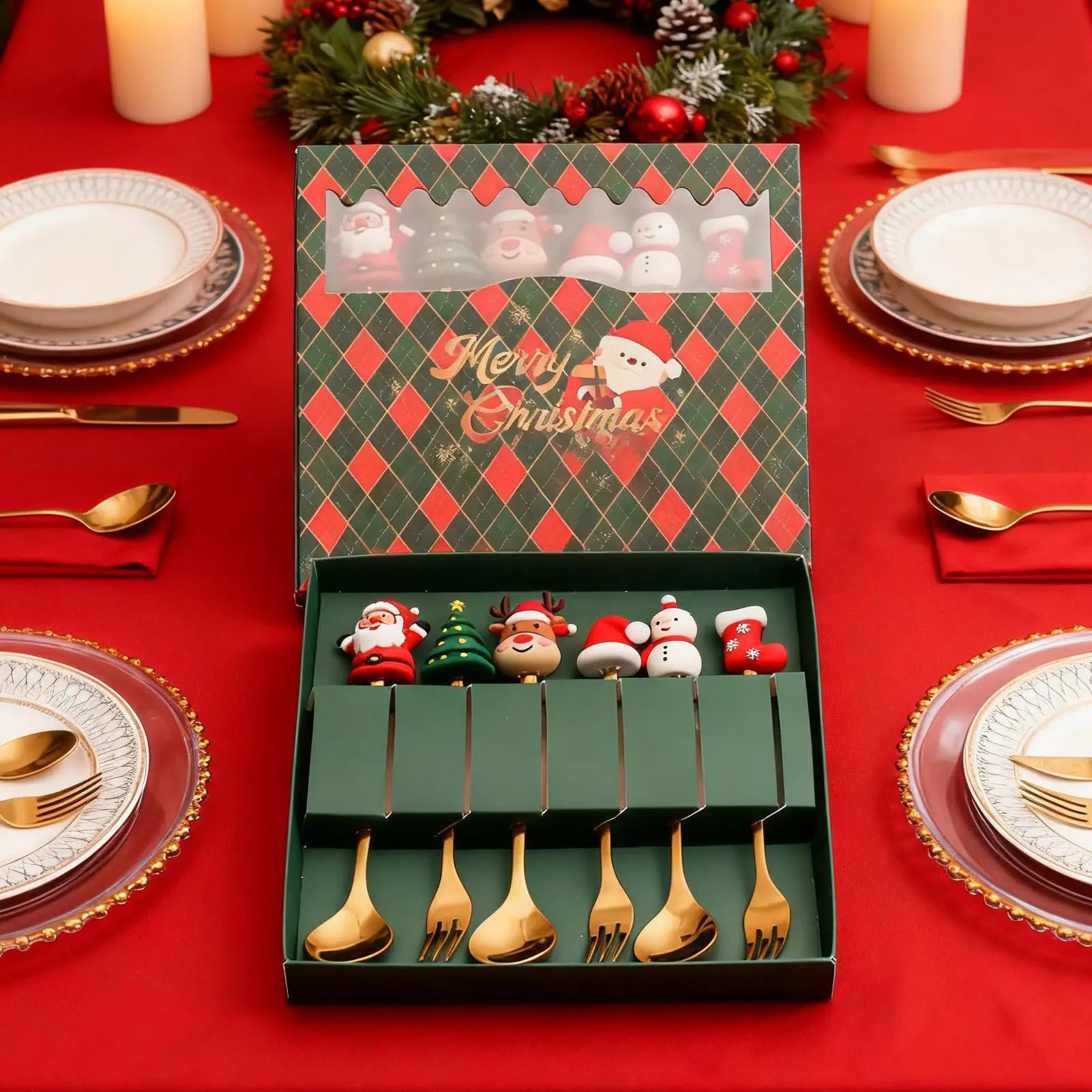 Mini Spoons Stainless Steel Dishwasher Safe Forks Christmas Stirring