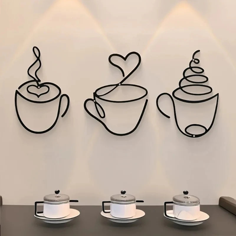 1 3 Creative Coffin Wall Hanging Coffee Shop Decor Interior Iron Art